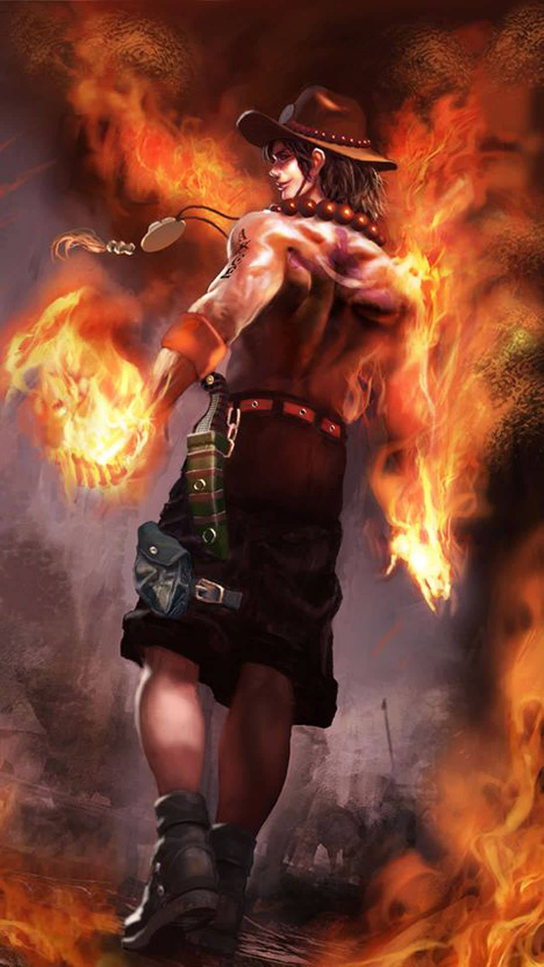 One Piece Ace Burning Hands