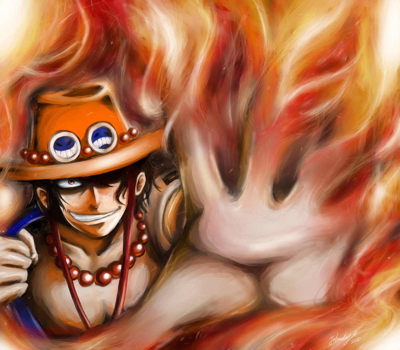 One Piece Ace Fan Artwork Wallpaper