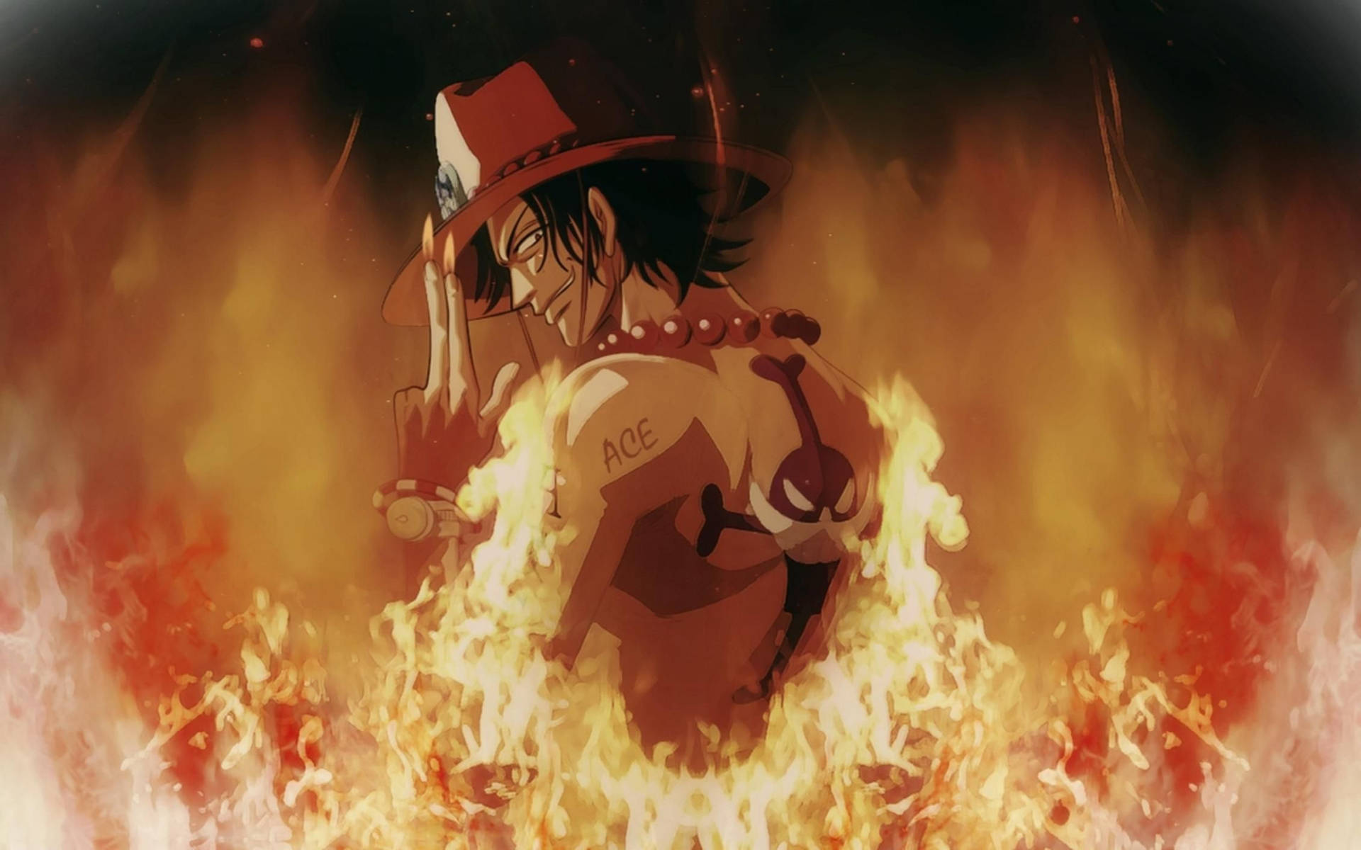 One Piece Ace Fiery Art