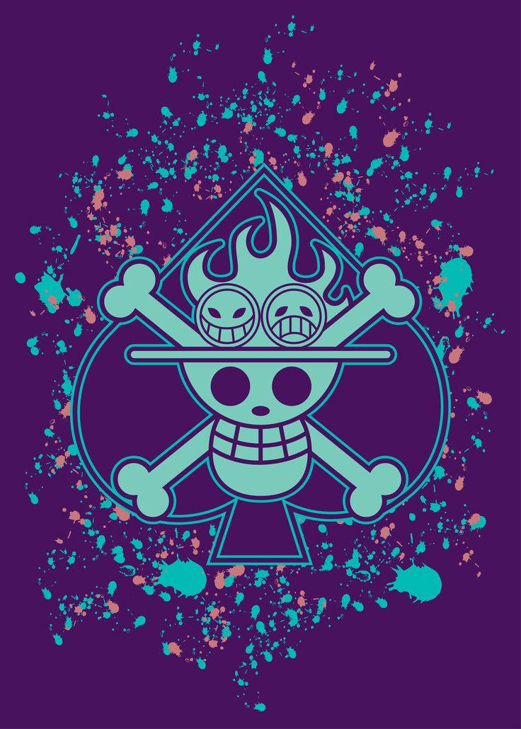 One Piece Ace Pirate Logo Wallpaper