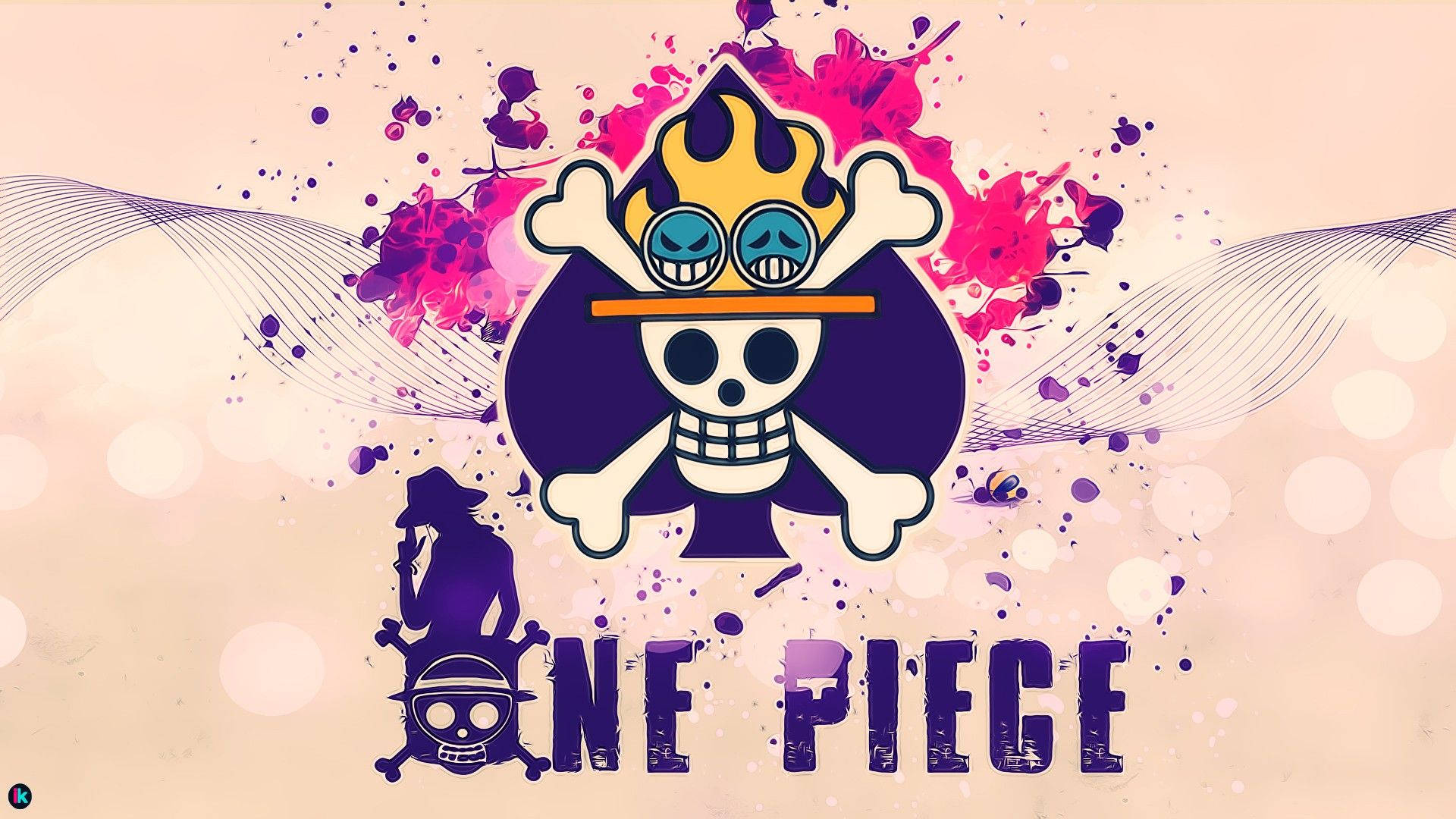 One Piece Ace Signature Pirate Logo Wallpaper