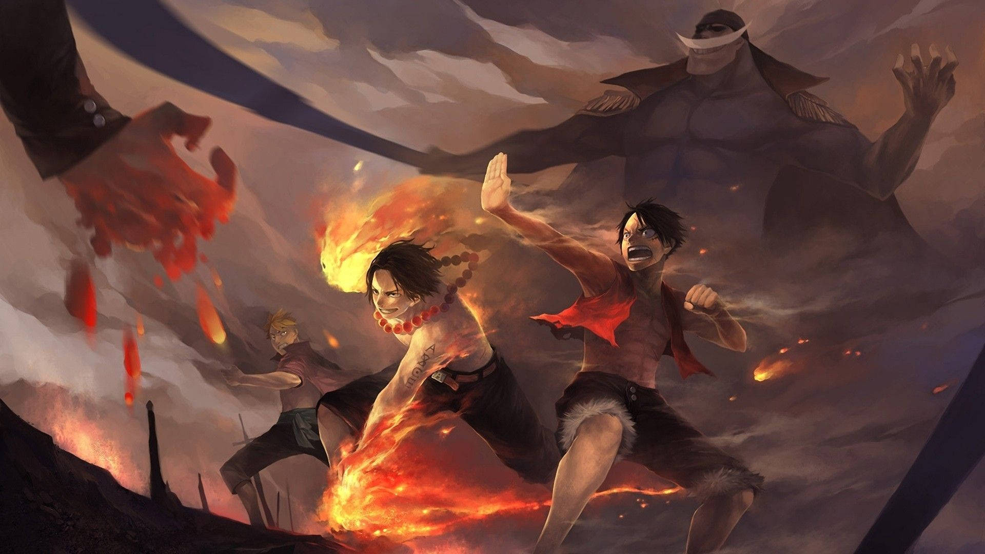 One Piece Ace With Brother Luffy