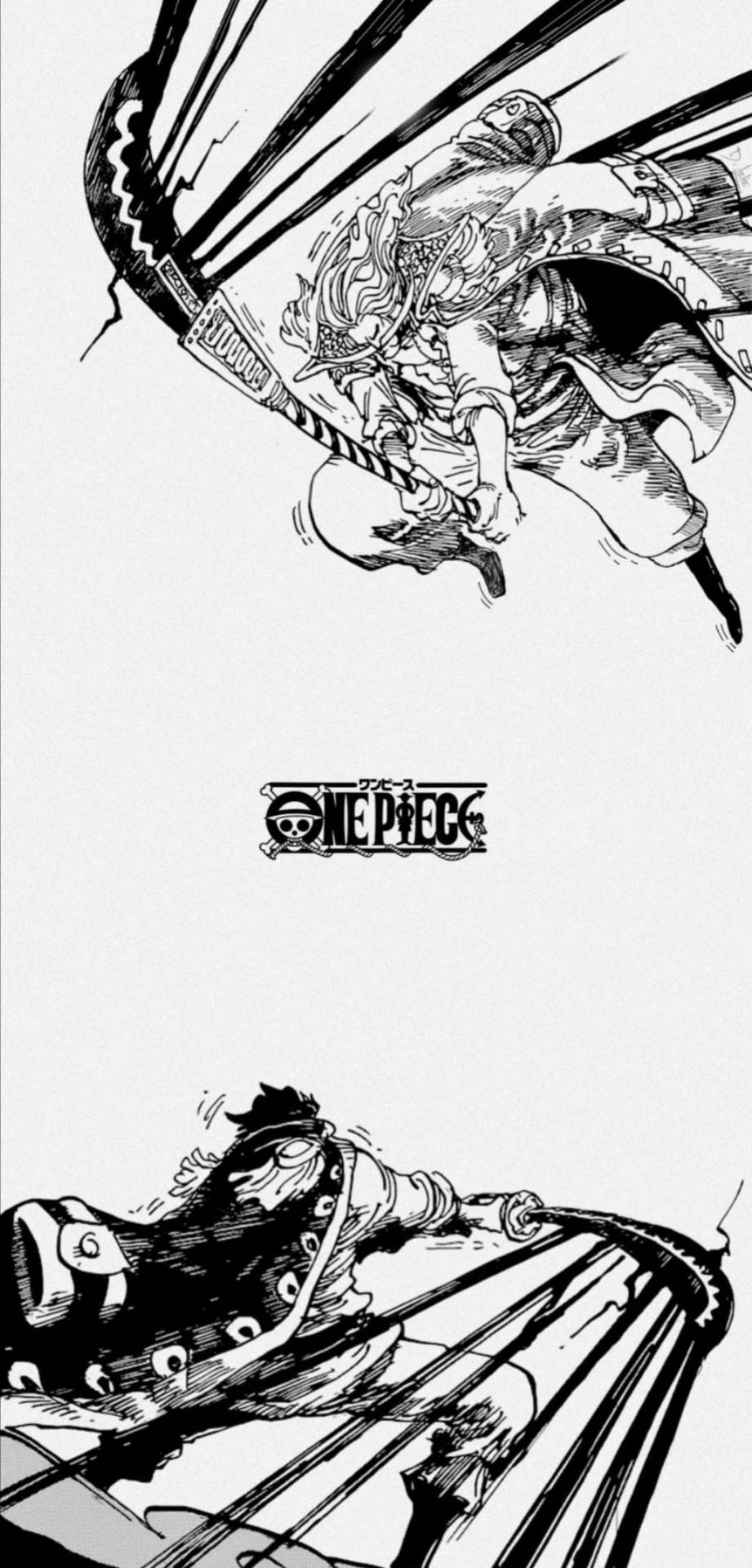 One Piece Anime Black And White iPhone Wallpaper