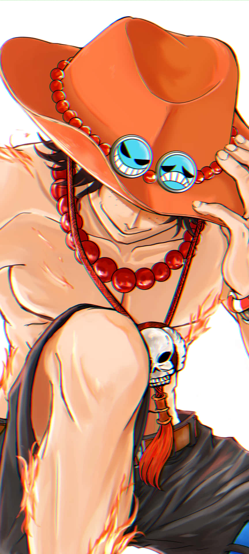 Karakter Anime One Piece Dengan Topi Merah Wallpaper