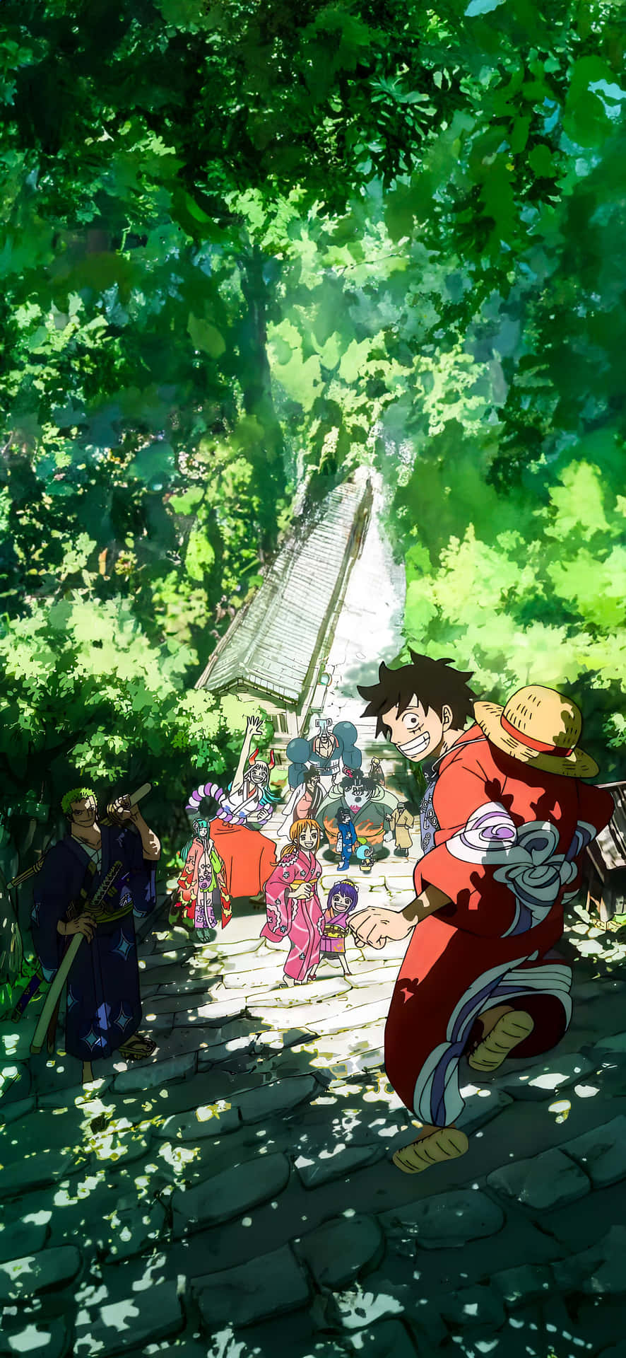 Petualangan Hutan One Piece Anime Wallpaper