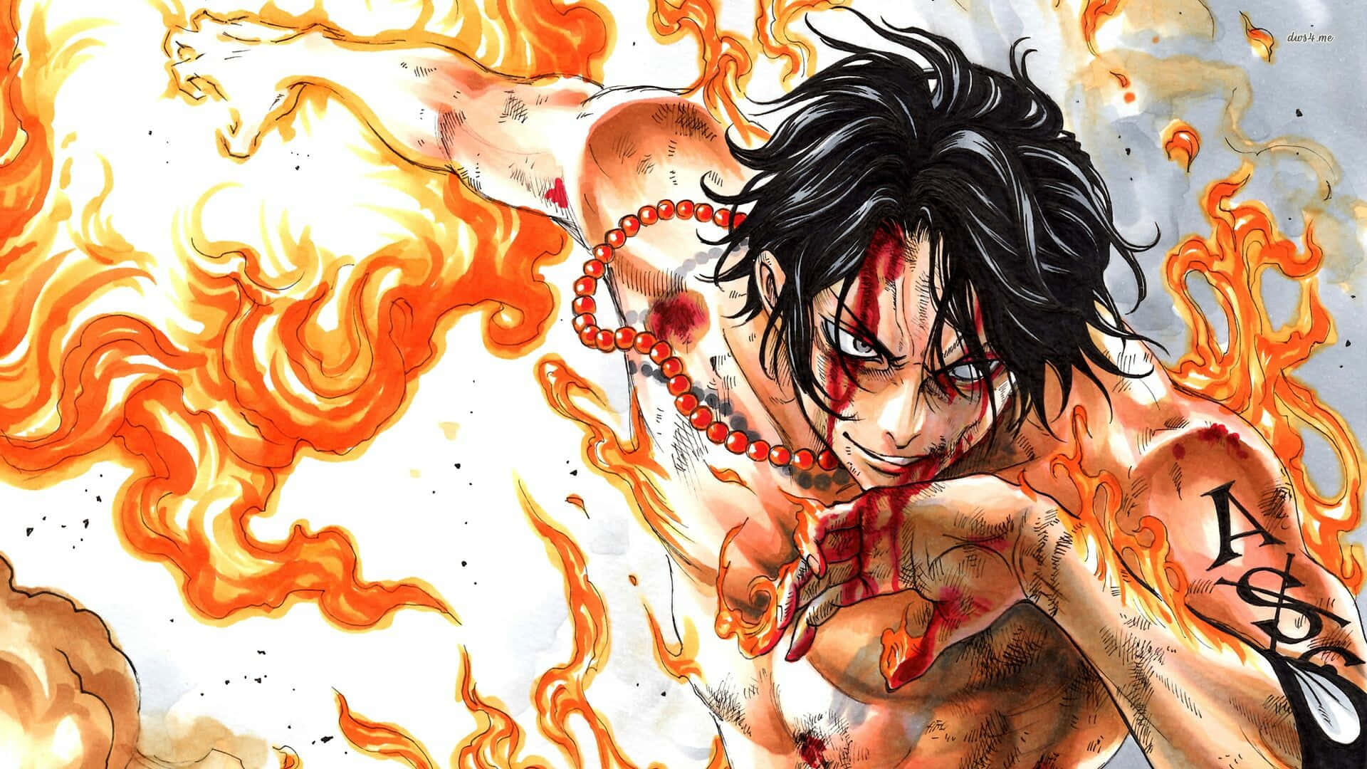 One Piece Anime Portgas Fire Wallpaper