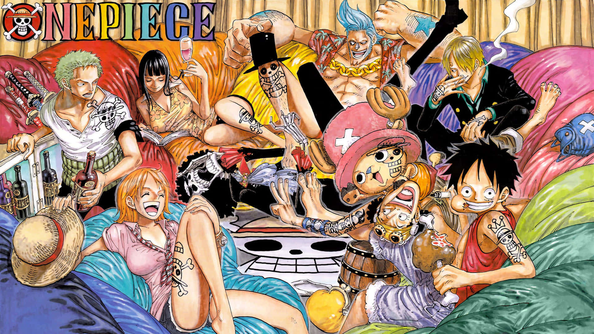 One Piece Anime Relaxing Pirates Wallpaper