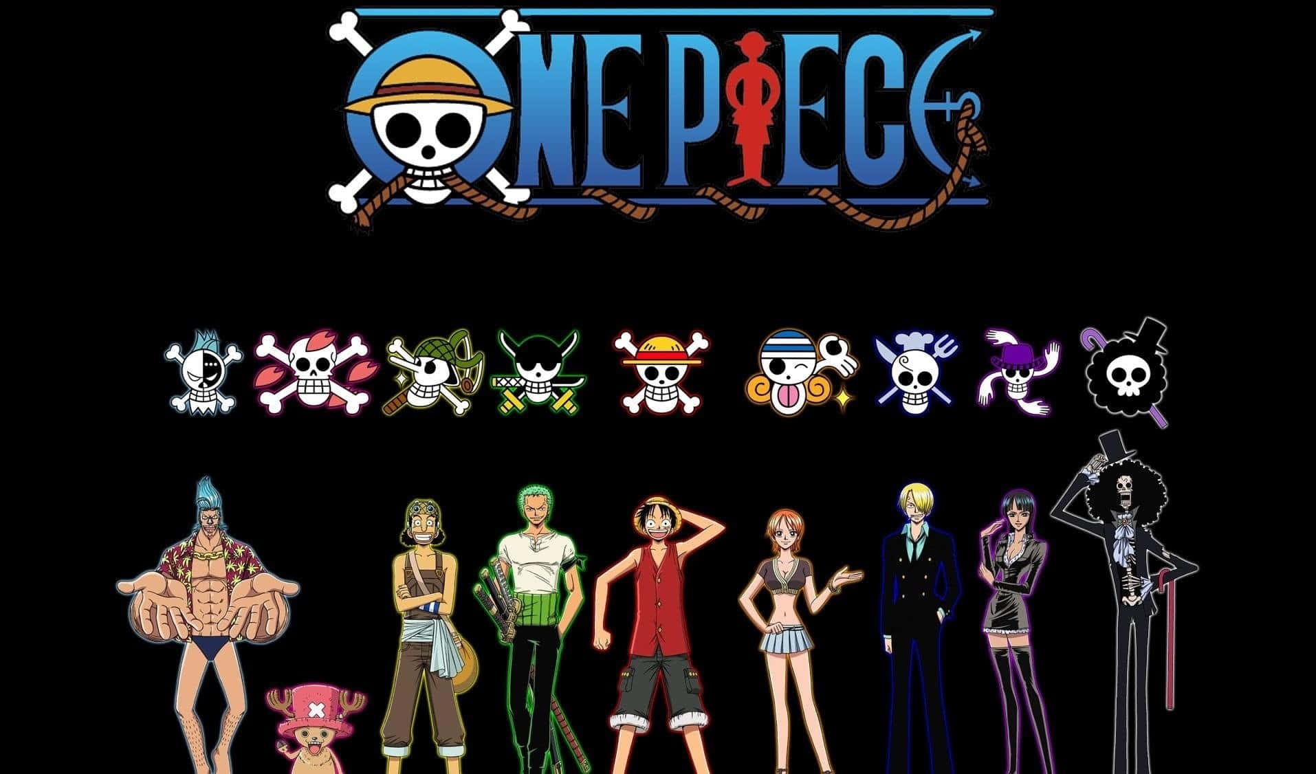 One Piece Anime Series Title Wallpaper