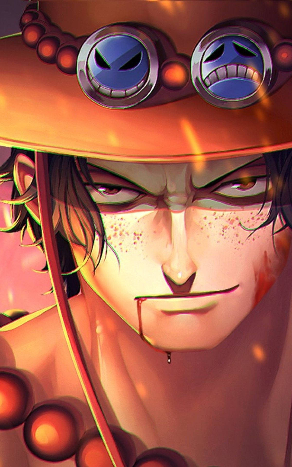 One Piece Bloody Portgas D Ace mobile wallpaper.