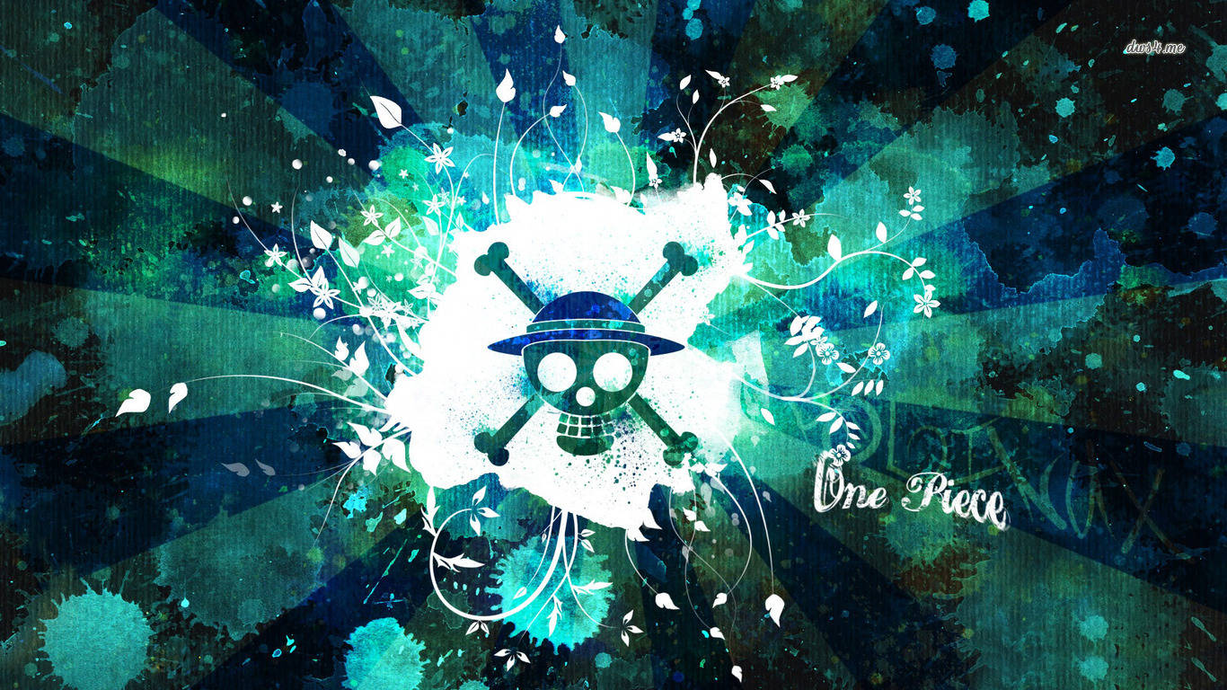 One Piece Blue Skull Logo