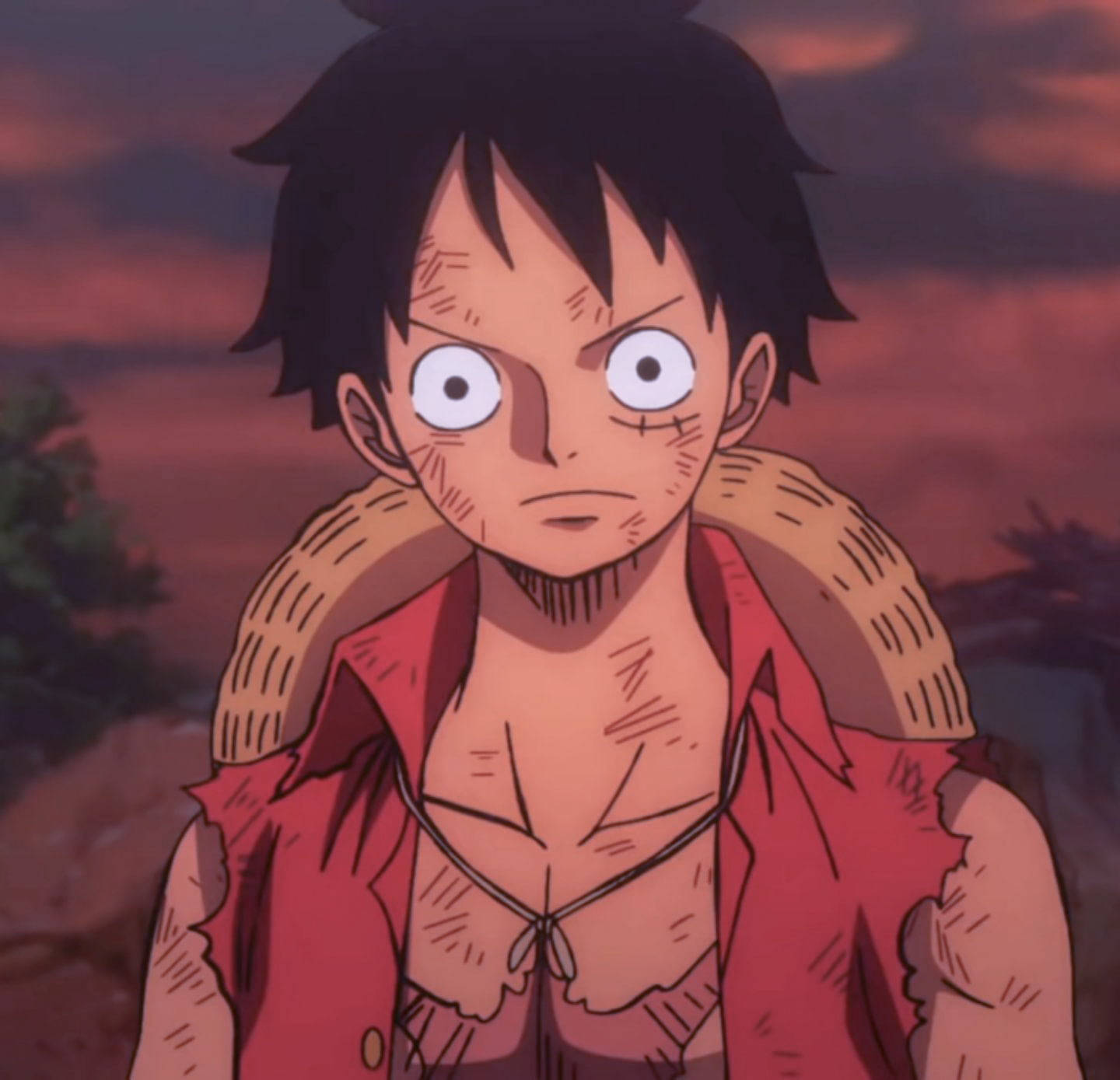 One Piece Bruised Luffy Fpf After Fight Background