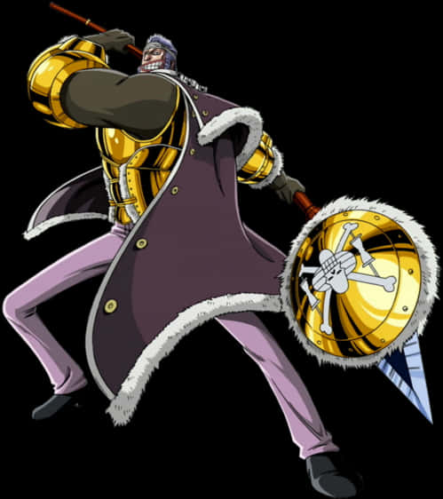 One Piece Character Gecko Moriawith Kage Kageno Mi Powers PNG