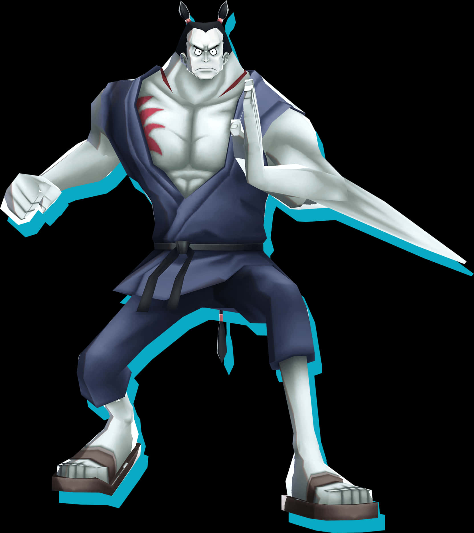 One Piece Character Jinbe Stance PNG