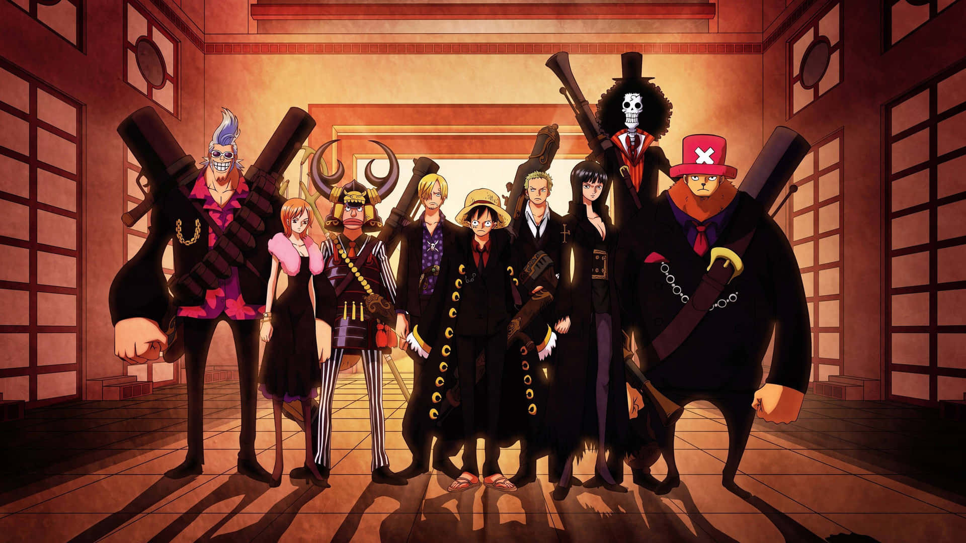 One Piece Characters: The Straw Hat Pirates Wallpaper