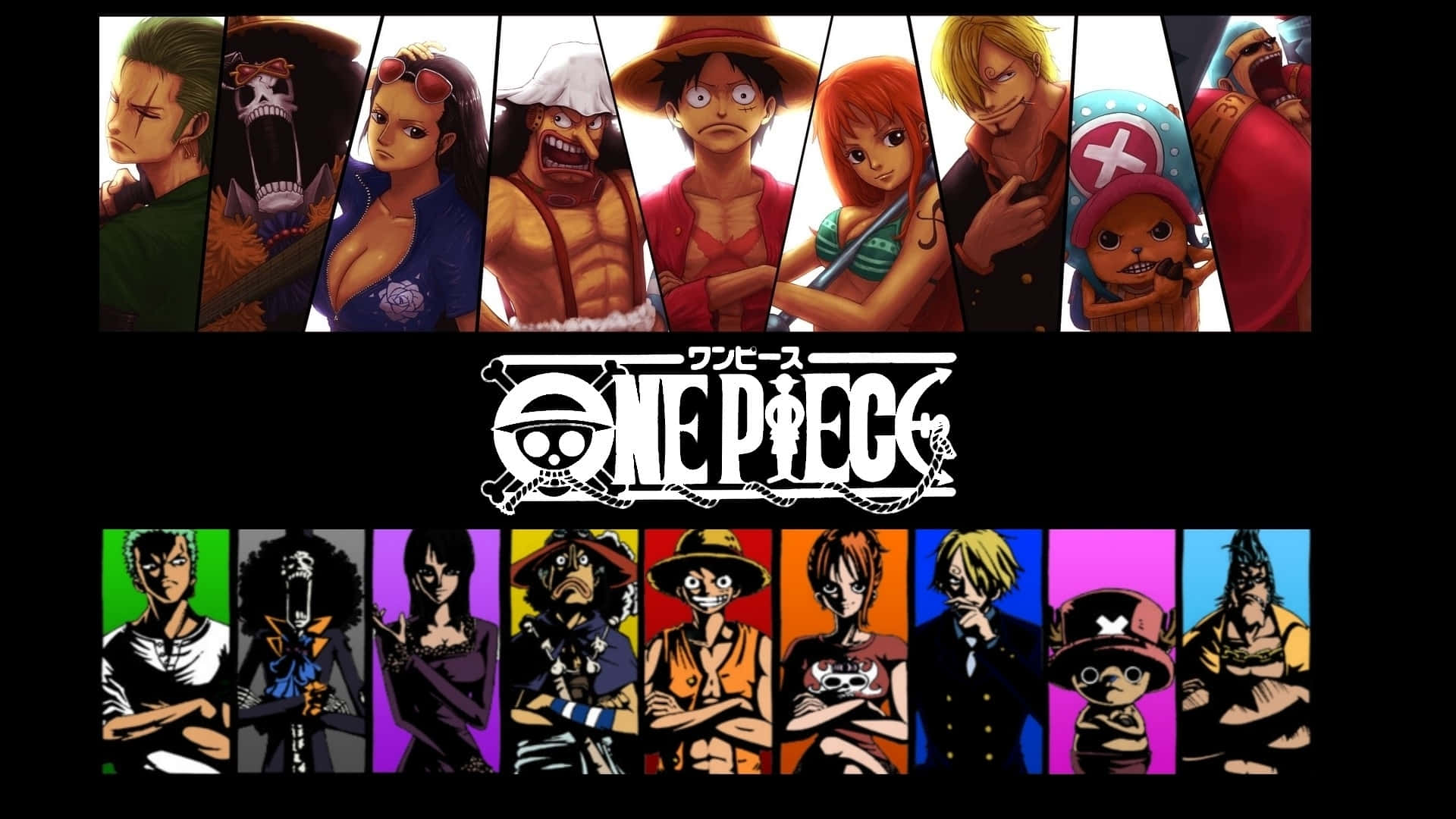 One Piece Characters Banner Wallpaper