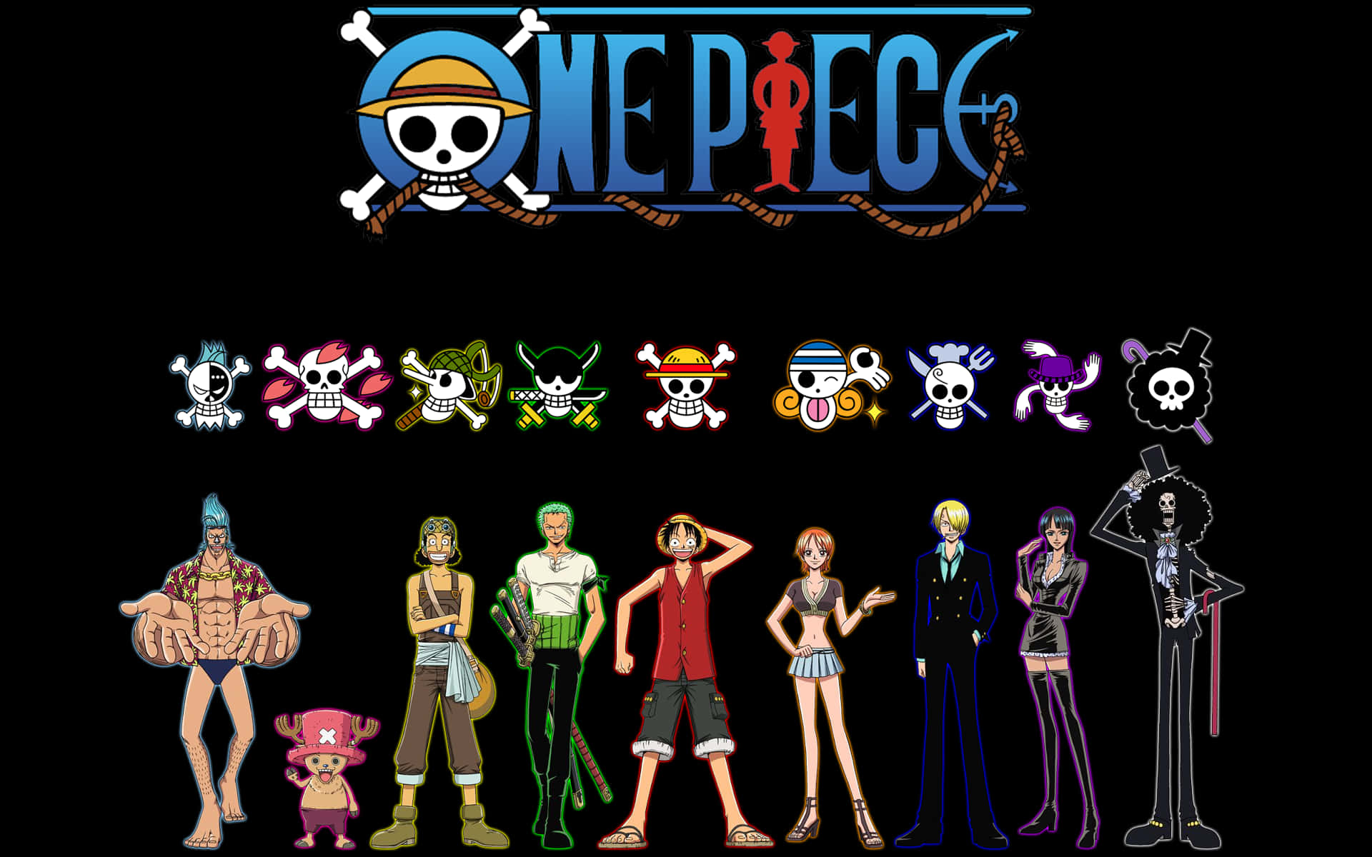 "Kawaii One Piece Characters Come to Life" Wallpaper