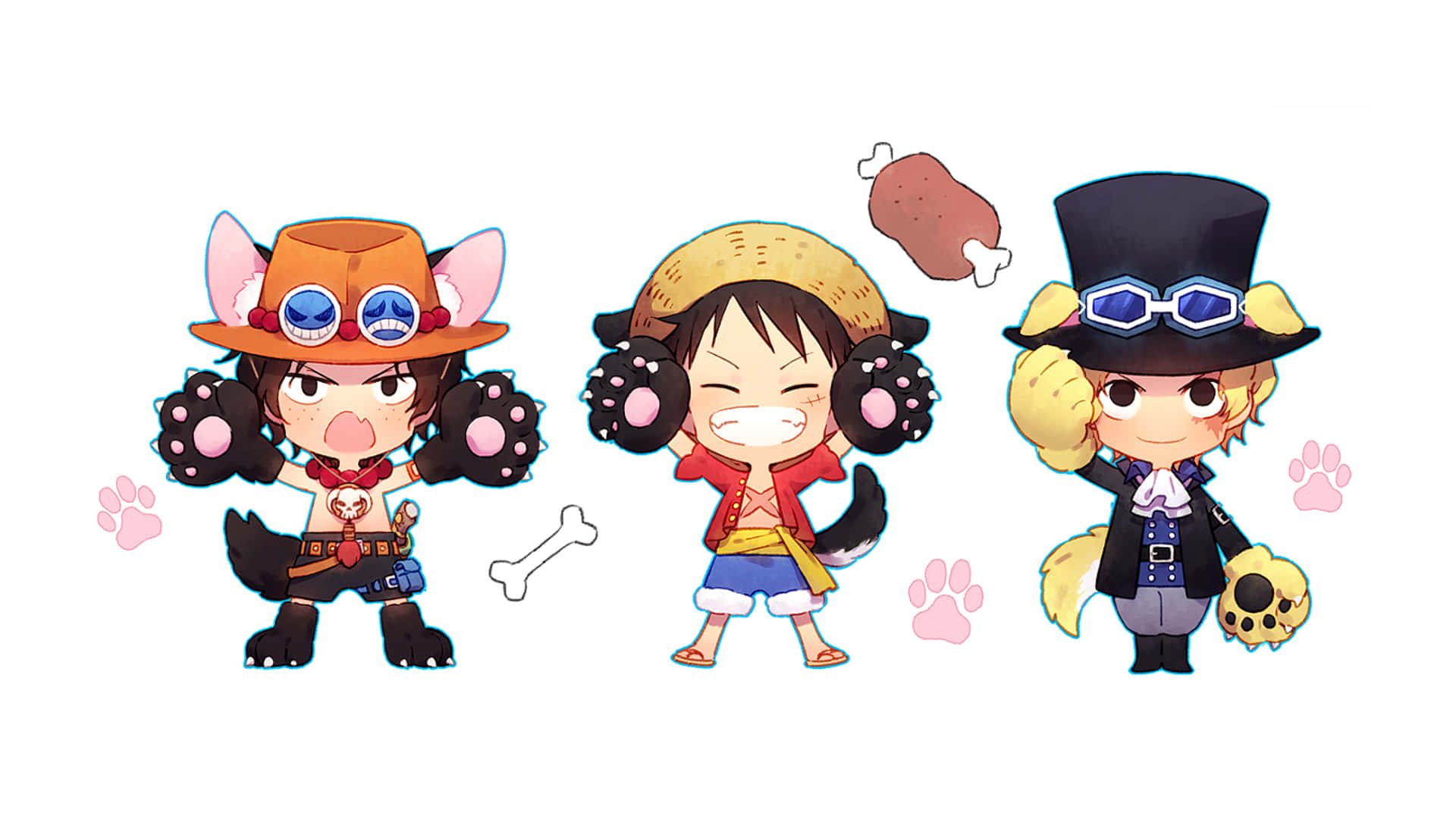 Monkey D - One Piece Luffy Hd Wallpaper Chibi - Free Transparent PNG  Clipart Images Download