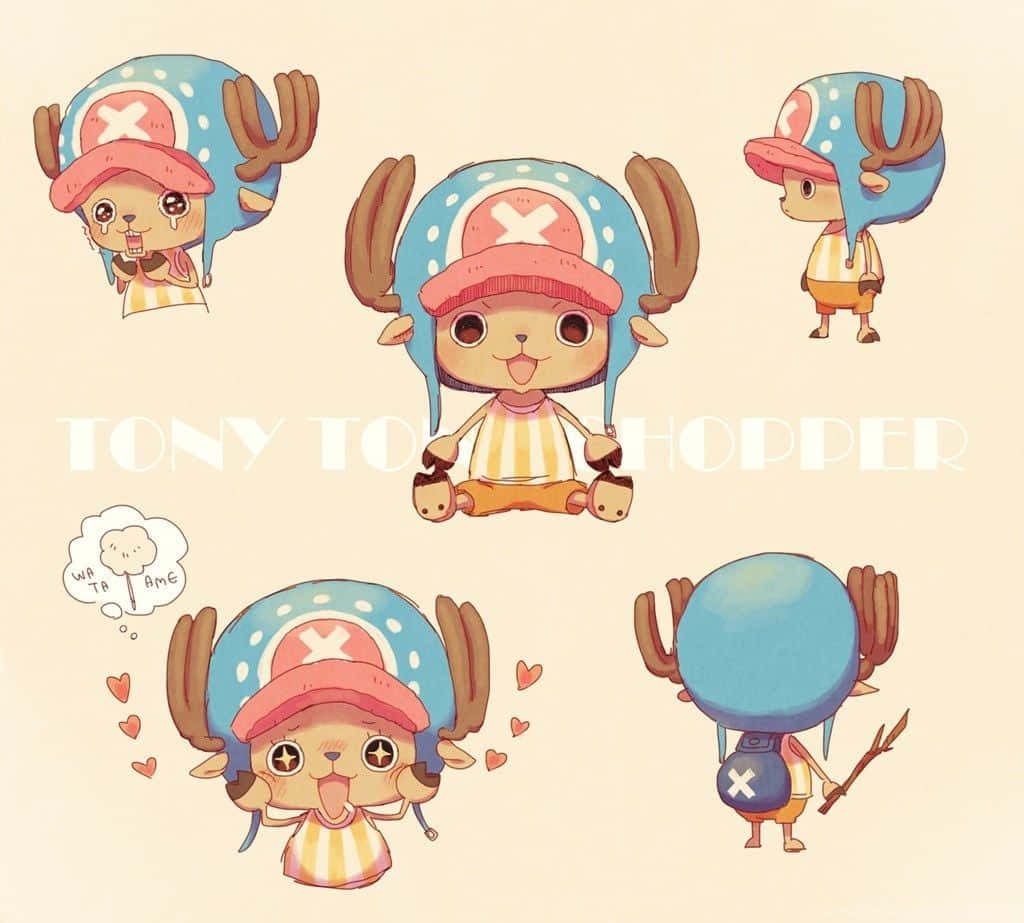 Download Tony Tony One Piece Chopper Pastel Background Wallpaper |  