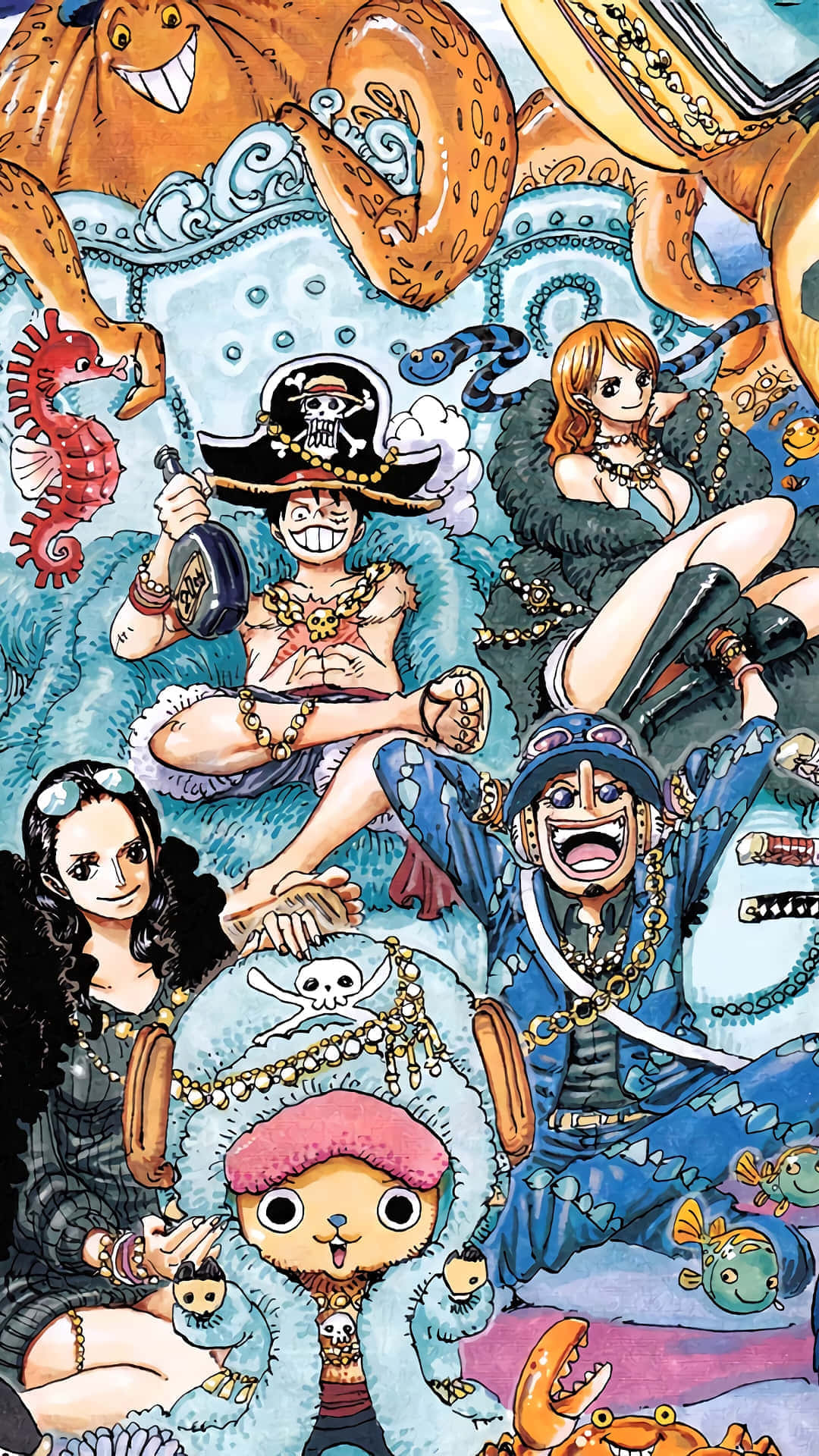 One_ Piece_ Christmas_ Celebration_ Artwork Wallpaper