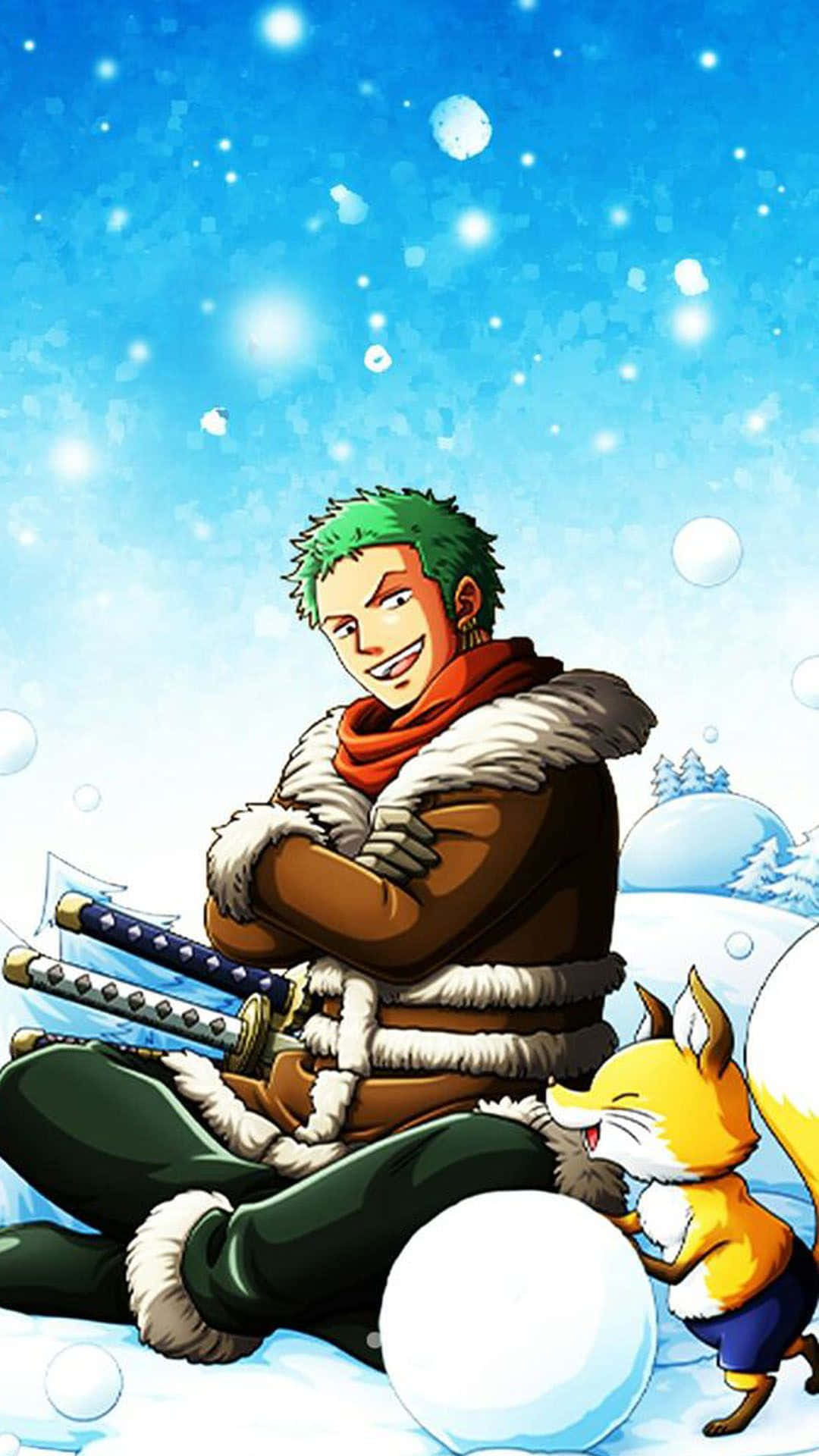 One Piece Christmas Zoroand Fox Wallpaper