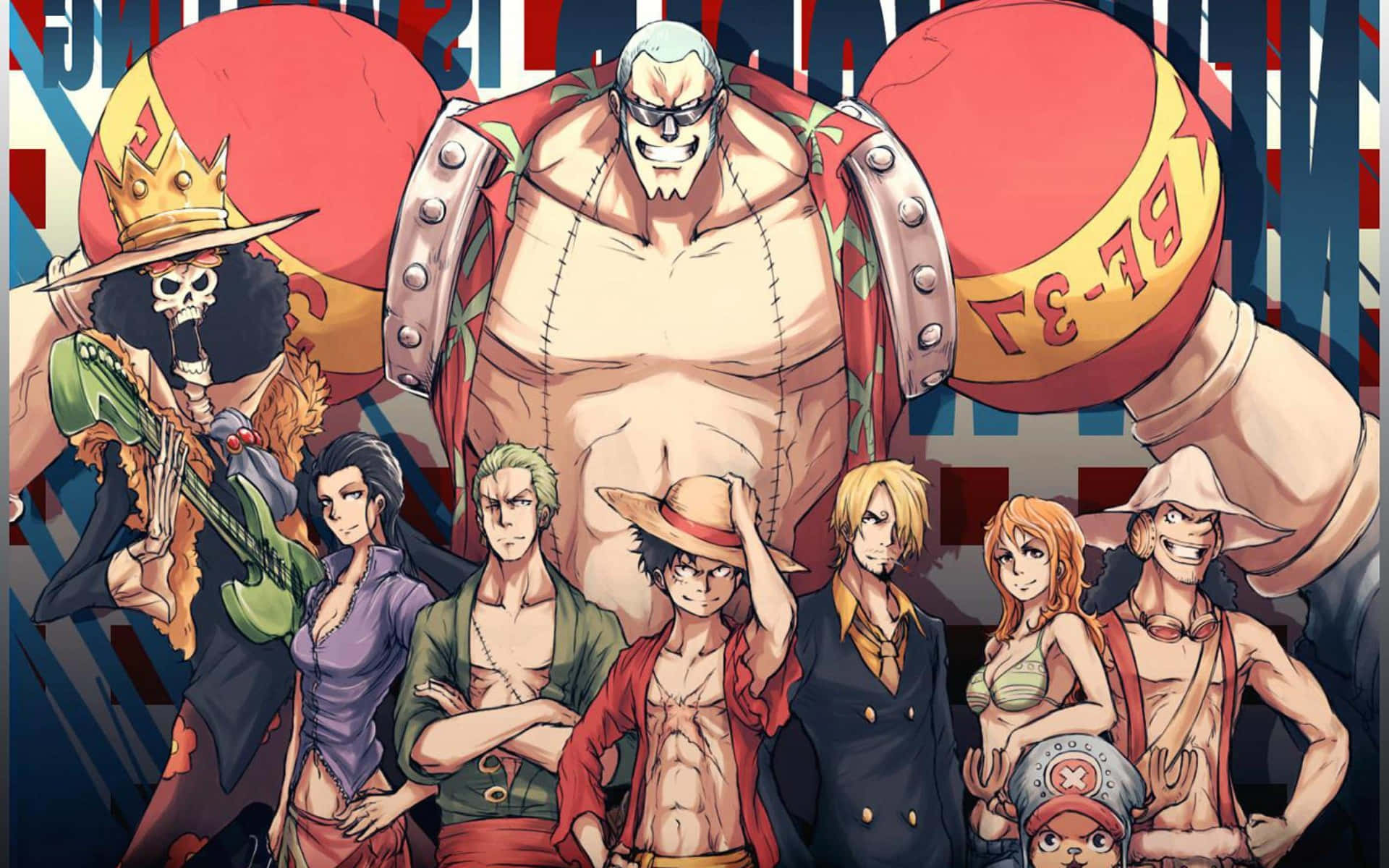 Njutav Dina Favoritögonblick Från One Piece! Wallpaper