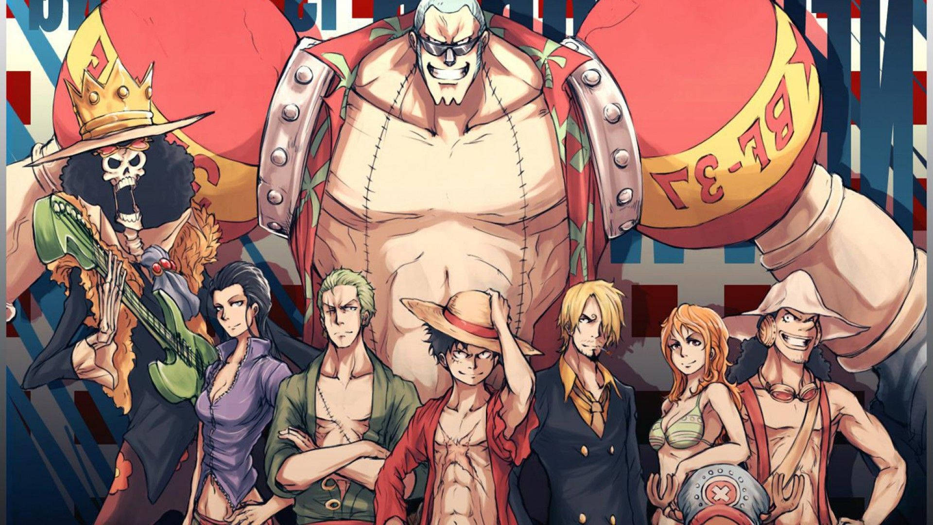 One Piece Desktop Characters Poster