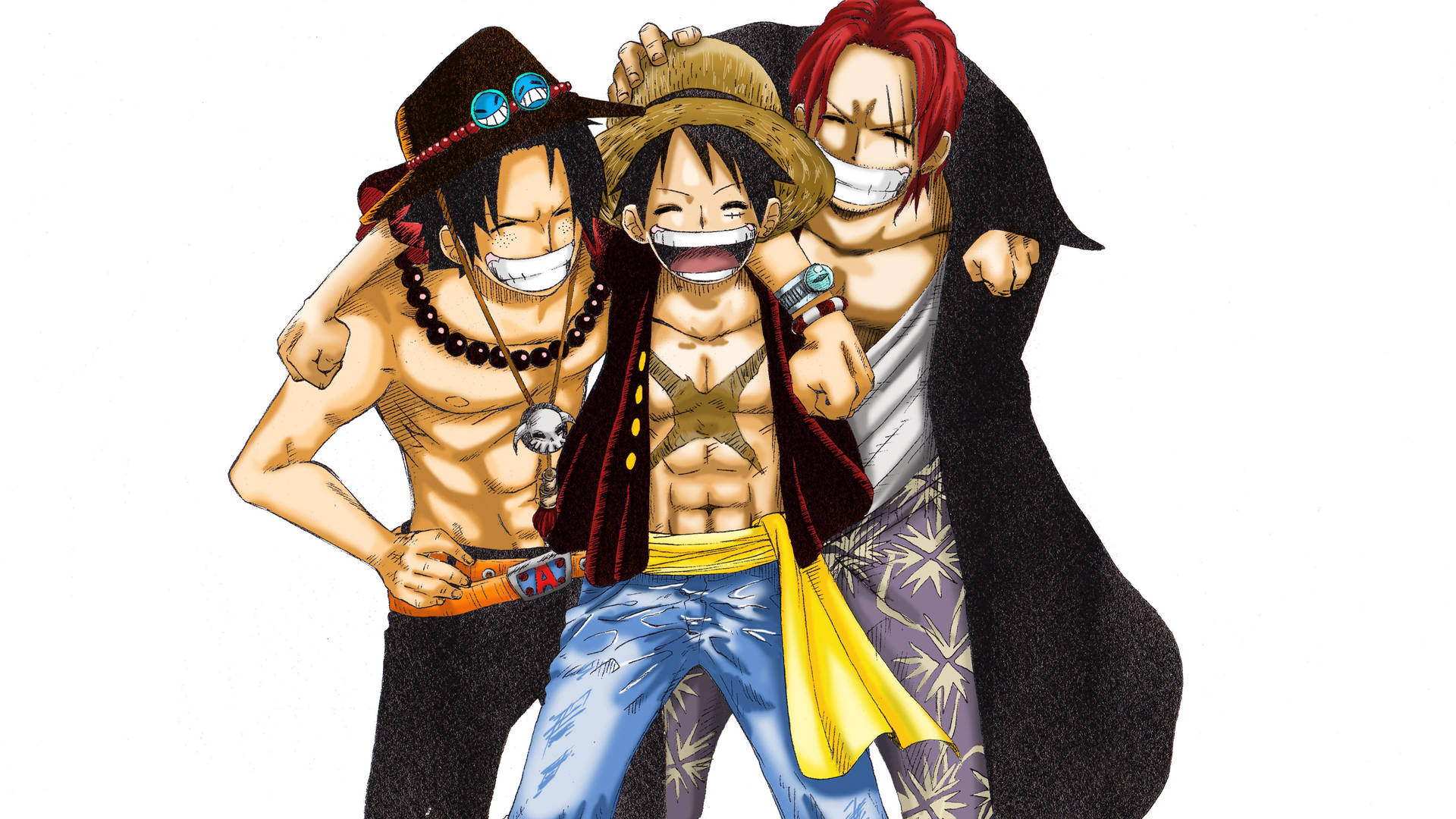 One Piece Desktop Luffy Shanks Ace