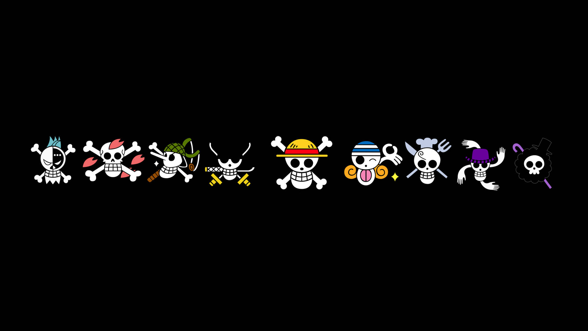 One Piece Desktop Skulls Logos Wallpaper