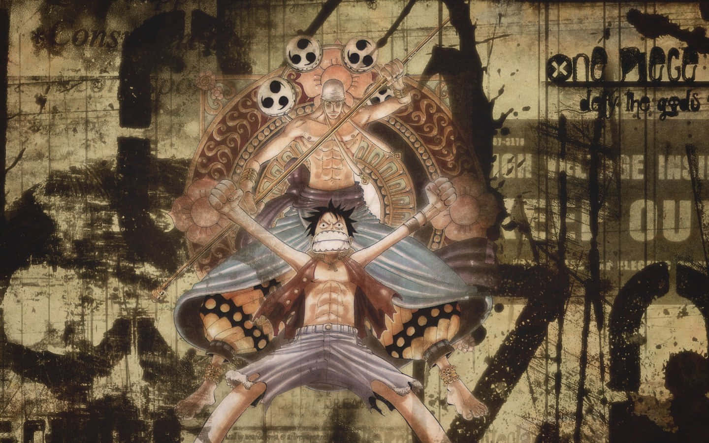 One Piece Enel, God of Skypiea, striking a powerful pose Wallpaper