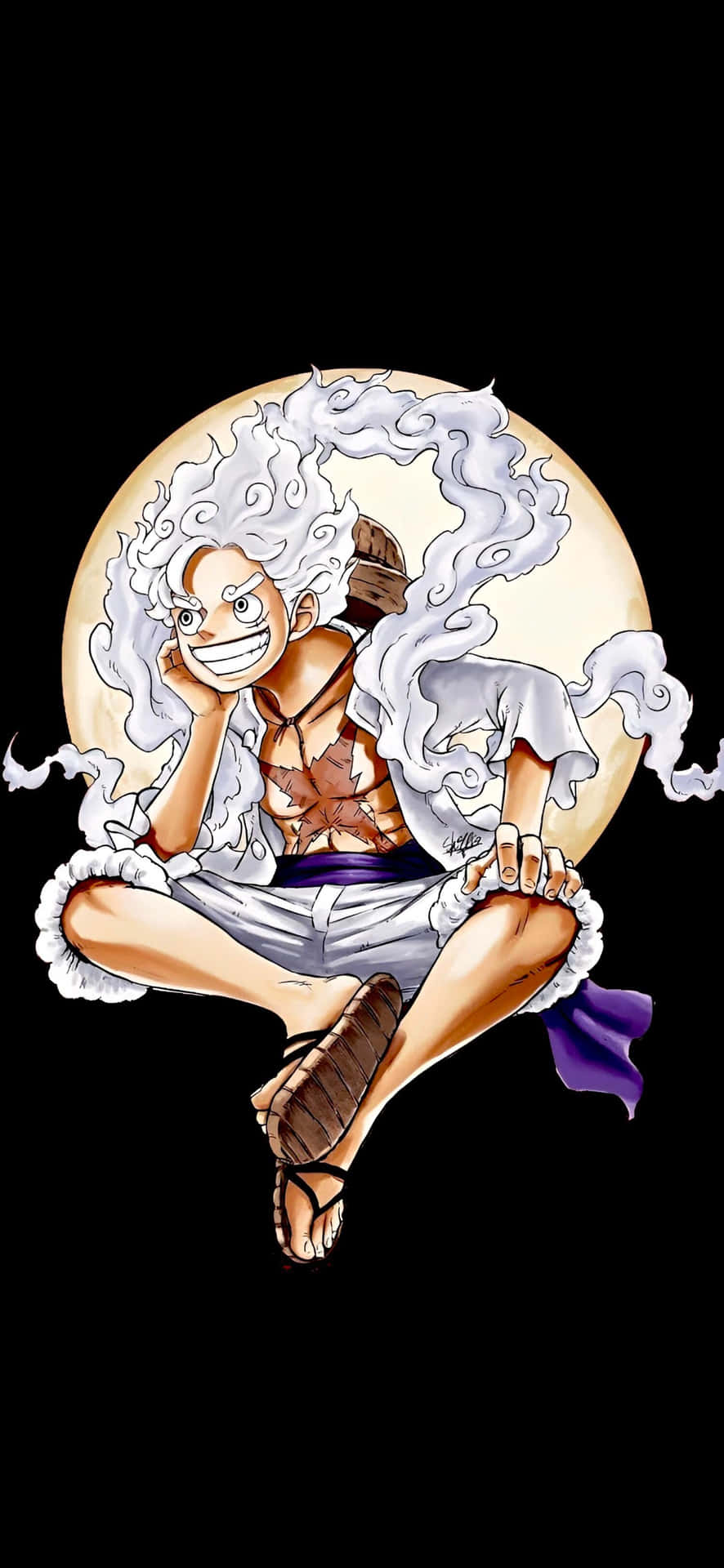 Download One Piece Gear5 Luffy Illustration Wallpaper | Wallpapers.com