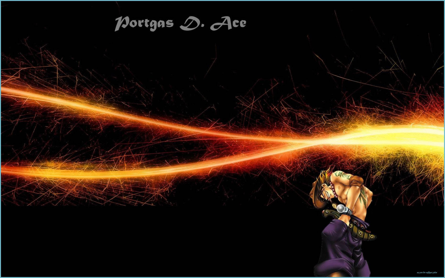 Enone Piece Live Ace Flaming Lines Bakgrundsbild. Wallpaper