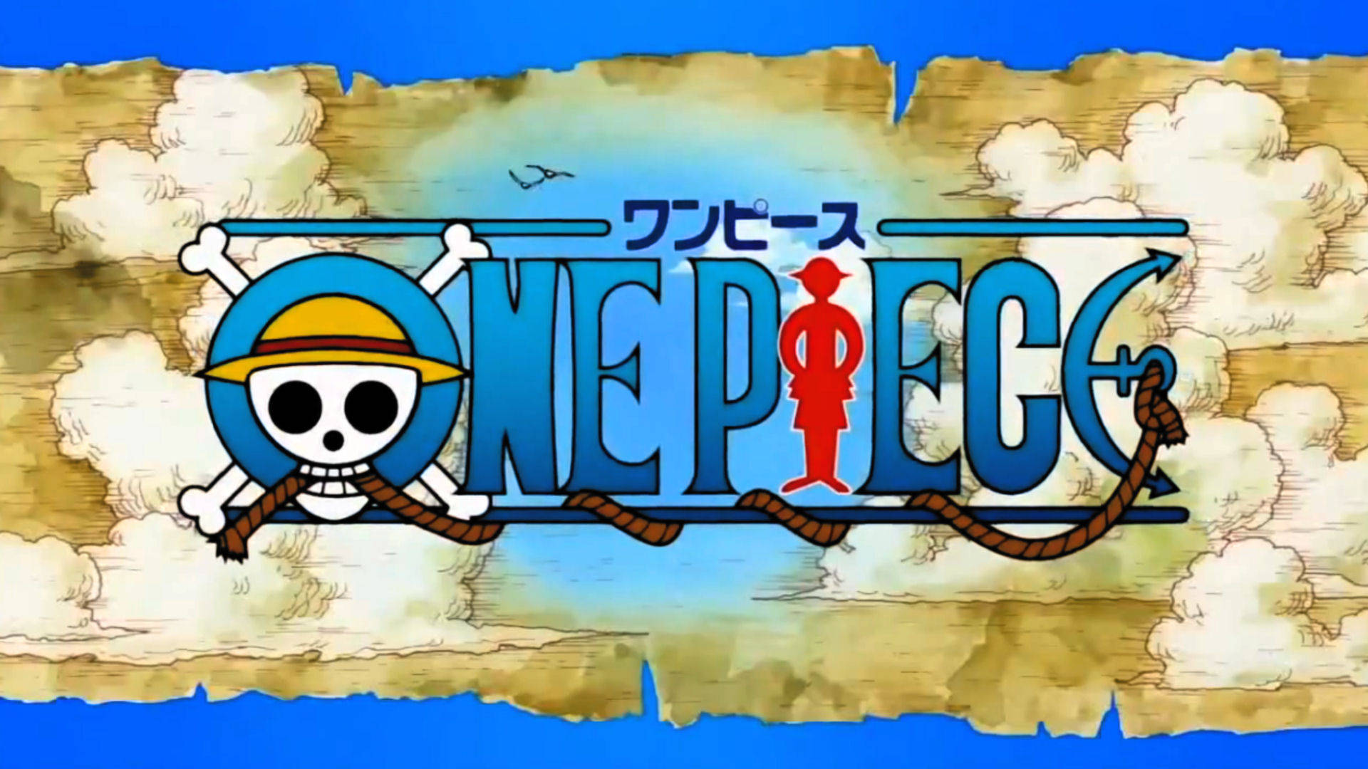 One Piece Logo Himmelkort Wallpaper