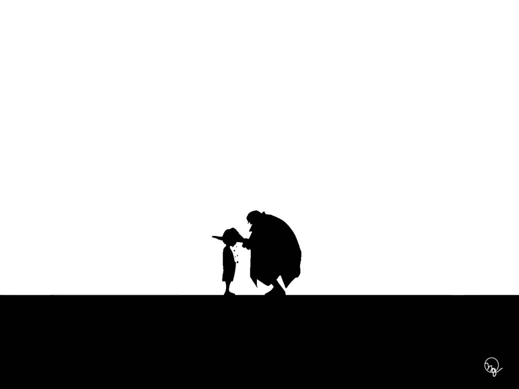 One Piece Luffy And Shanks Silhouette