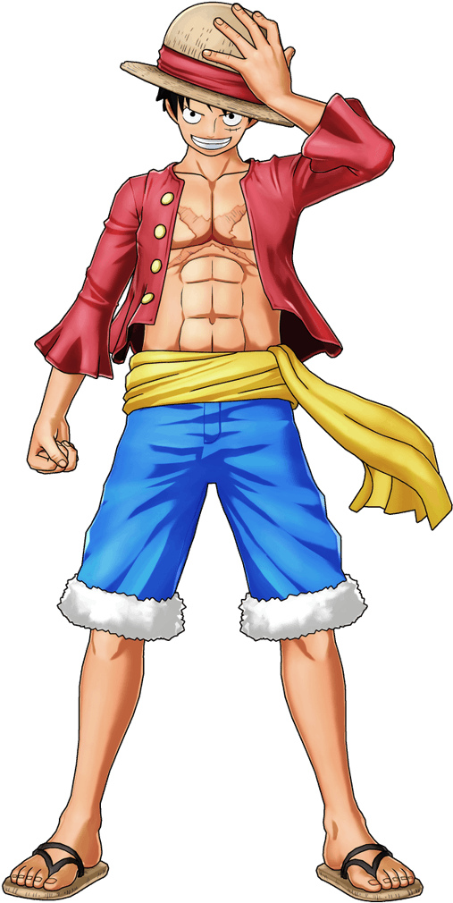 One Piece Luffy Character Pose PNG