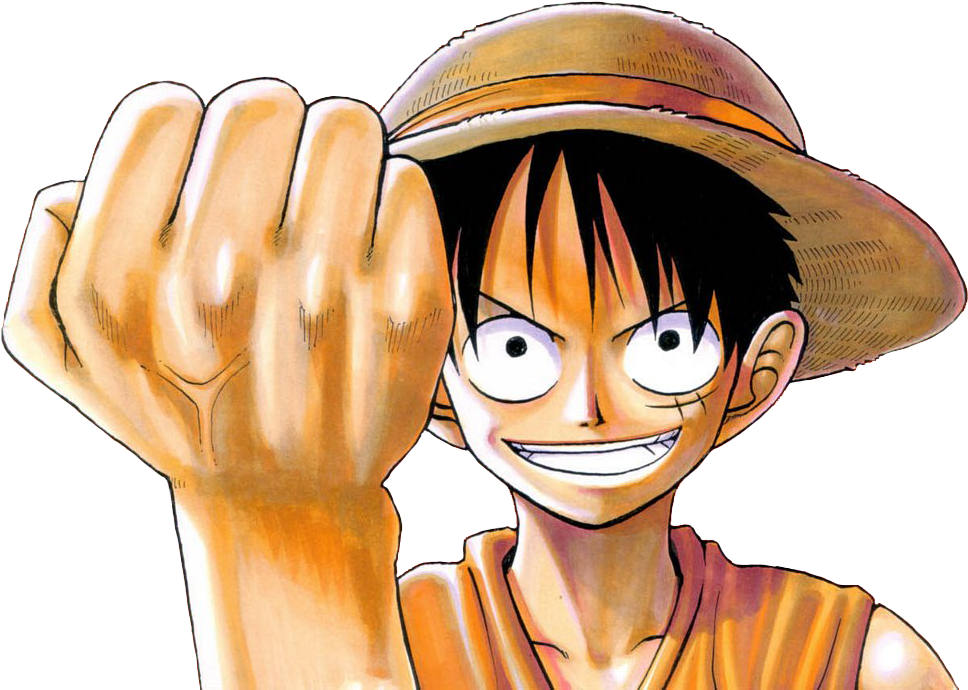 One Piece Luffy Cheerful Pose PNG