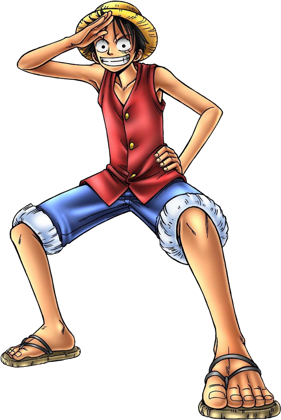 One Piece Luffy Classic Pose PNG