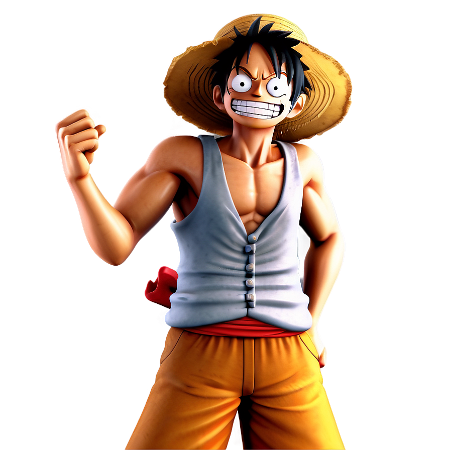 One Piece Luffy Eating Meat Png 06252024 PNG