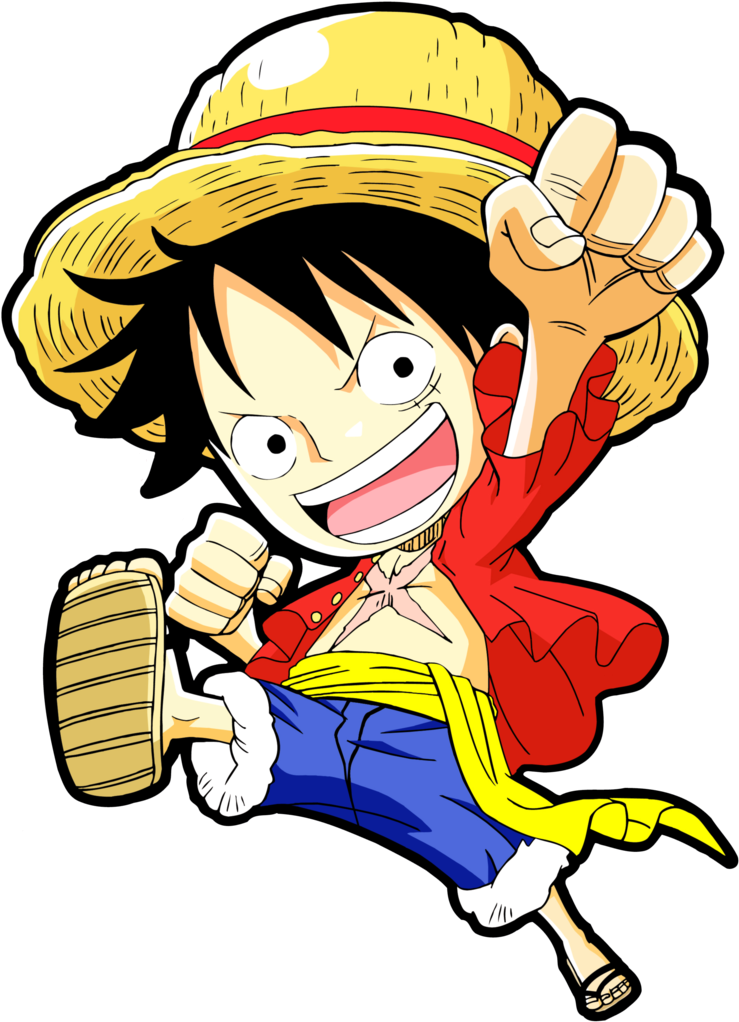 One Piece Luffy Excited Pose PNG