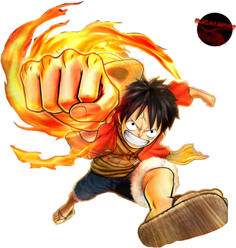 One Piece Luffy Fire Fist Attack PNG