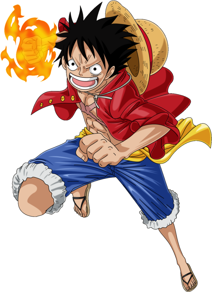 One Piece Luffy Fire Fist Attack PNG