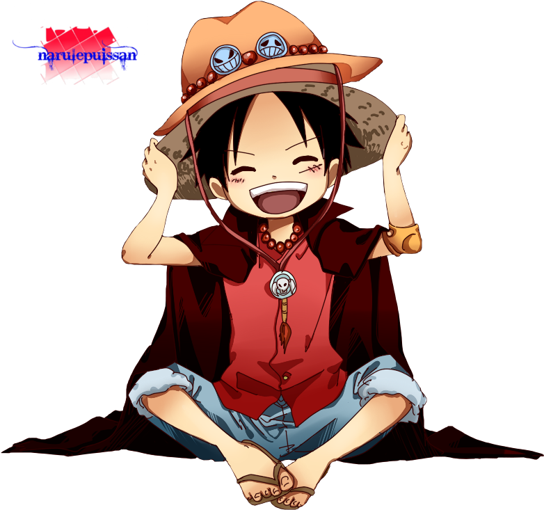 One Piece Luffy Happy Expression PNG