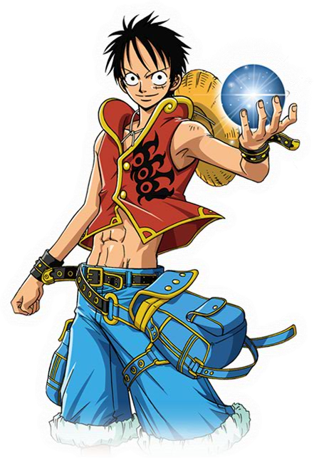 One Piece Luffy Holding Gum Gum Fruit PNG
