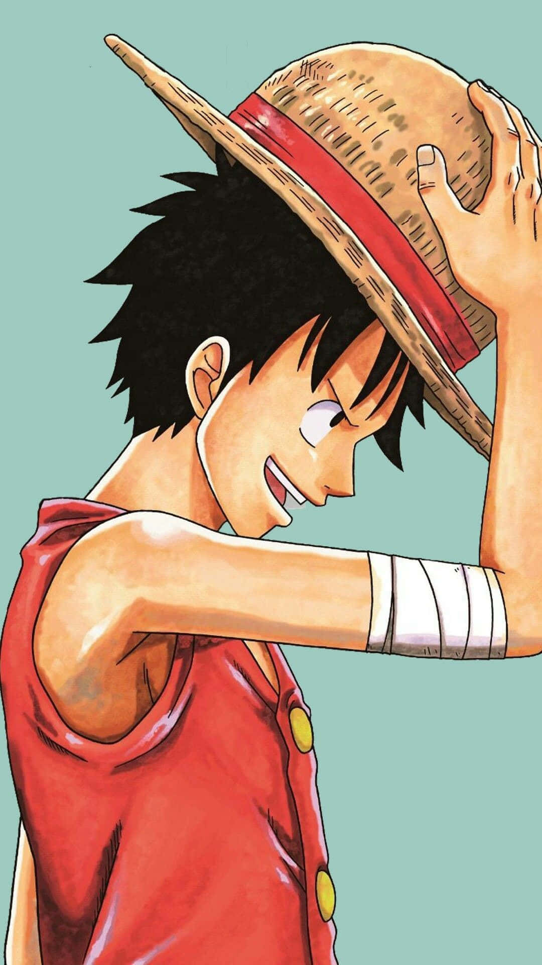 Side View Portrait One Piece Luffy Iphone Background