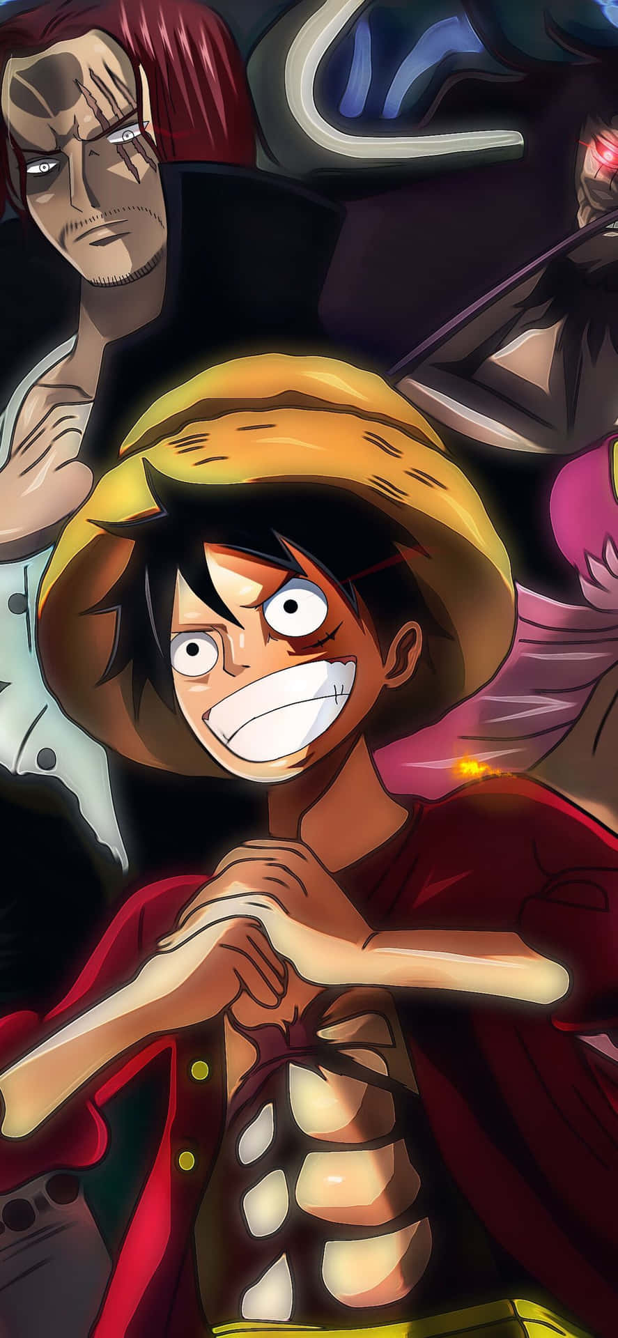 Luffy leder Straw Hat Pirates i universet af One Piece 🎉 Wallpaper
