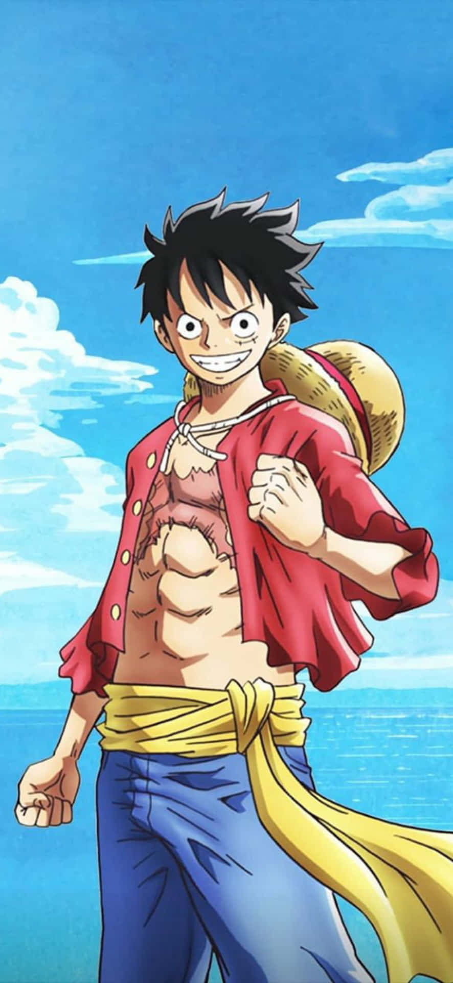 Join the Pirate Gang with Luffy and the One Piece Iphone Wallpaper