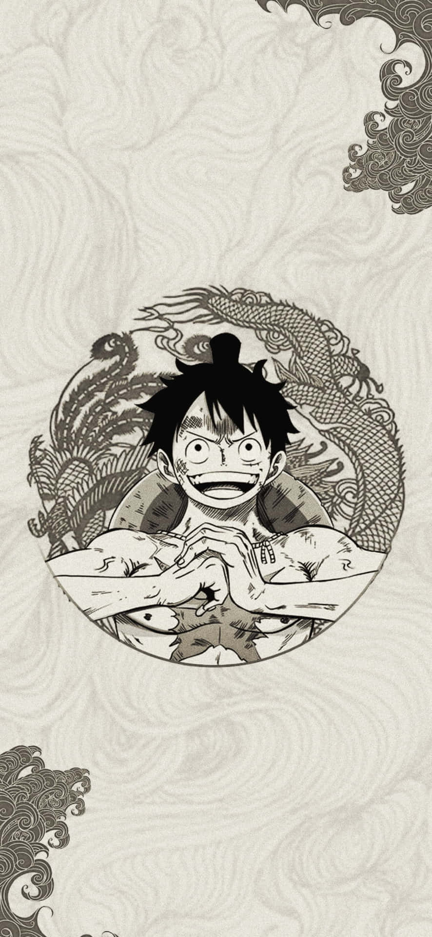 "Luffy looks to take the Grand Line with the power of the One Piece Luffy iPhone!" Wallpaper