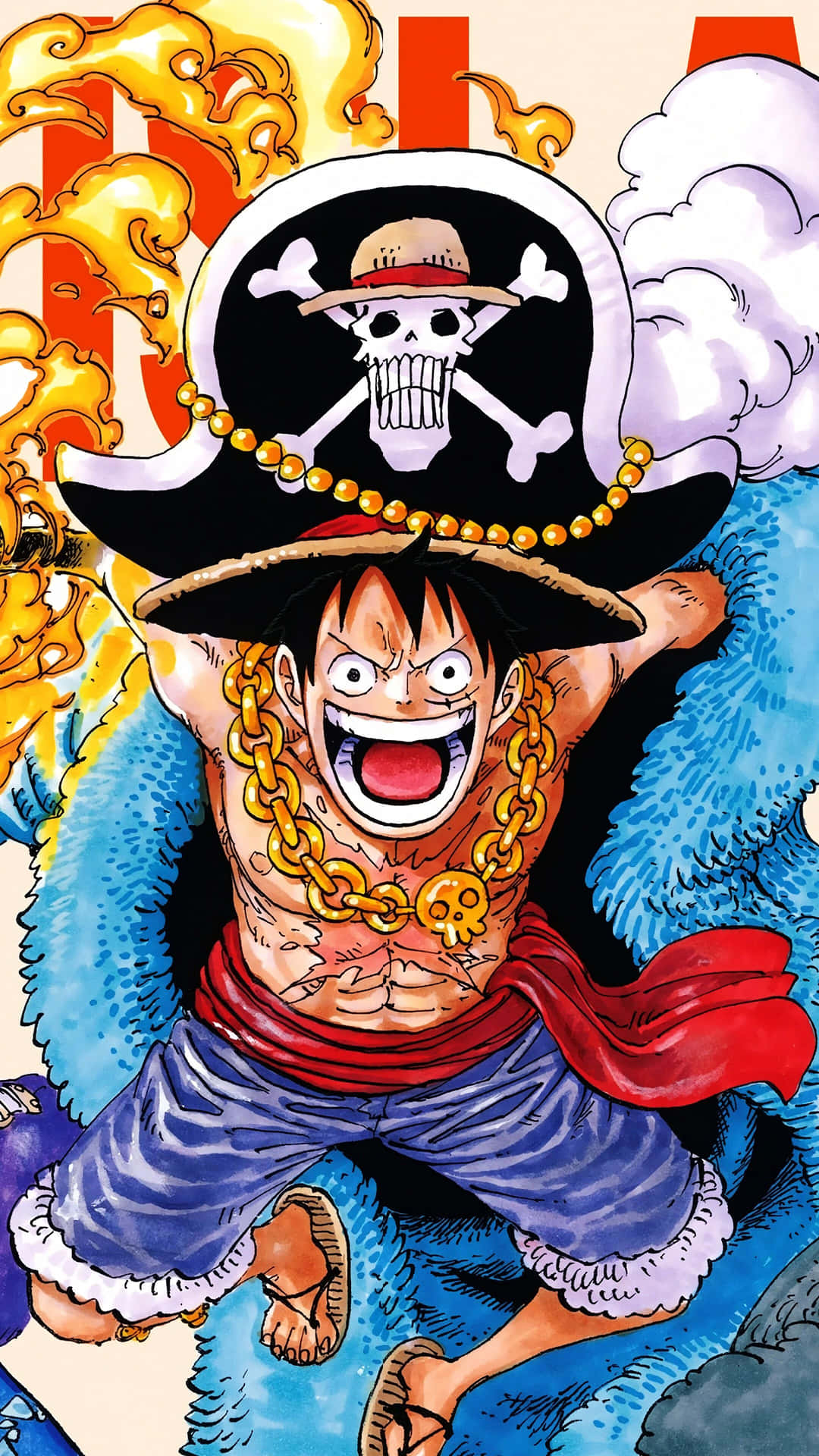 "Gather your crew and join the journey with Luffy on your iPhone!" Wallpaper
