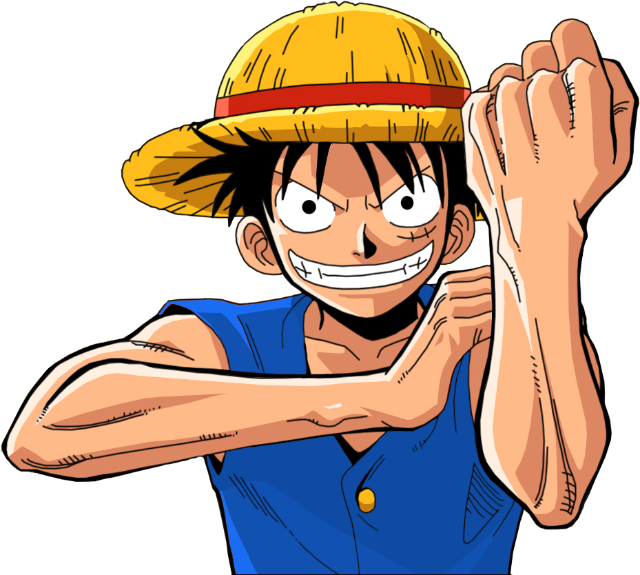 One Piece Luffy Readyfor Action PNG