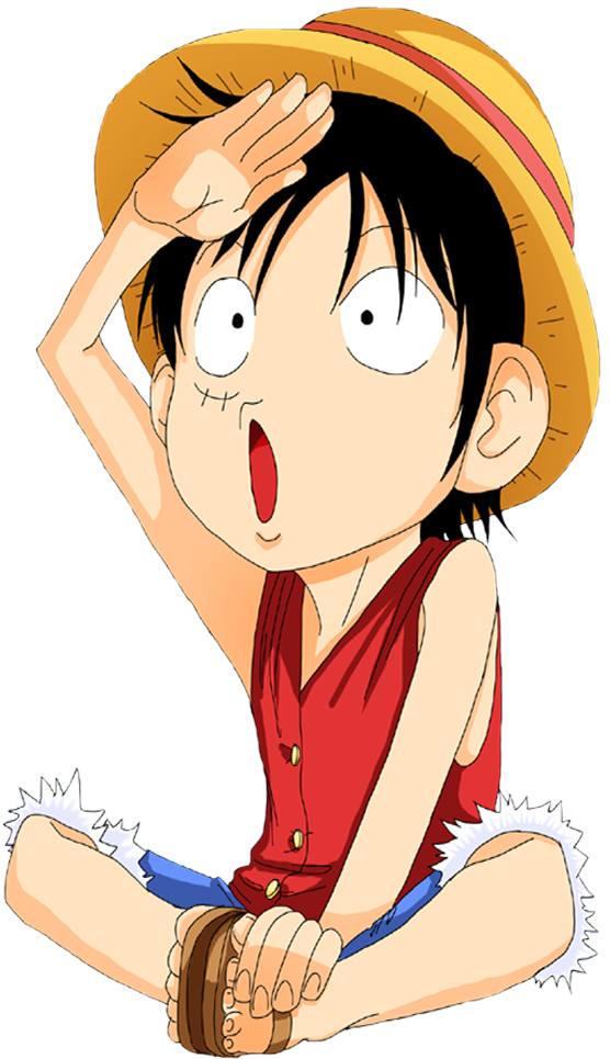 One Piece Luffy Saluting PNG