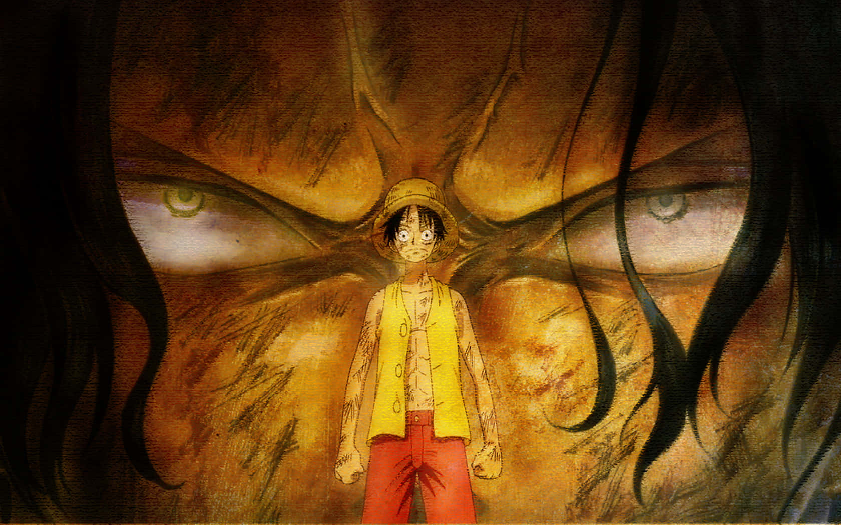 One Piece_ Luffy_ Shadowed Eyes Wallpaper
